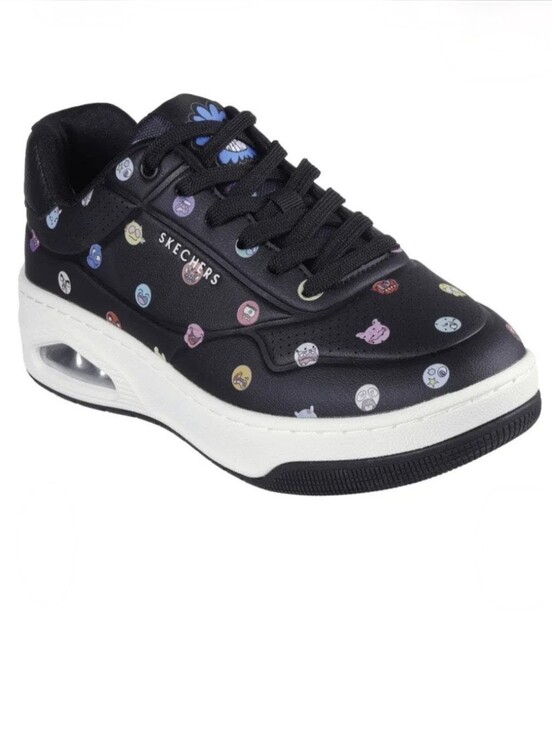 Skechers Shoes - Skechers Womens Uno Court Vexx Multi Moji Black Lifestyle Sneakers Shoes 9.5